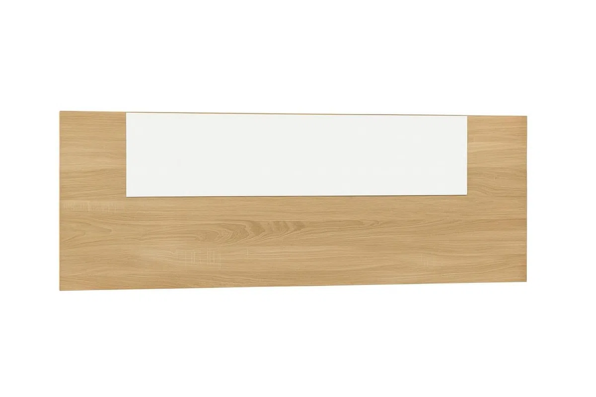 Meyvaser Cabecero Cama 150 Blanco y Cambria – Estilo Nórdico Minimalista, 160x45x1.6 cm, Cabecero de Pared para Camas 140/150/160, Fácil Montaje