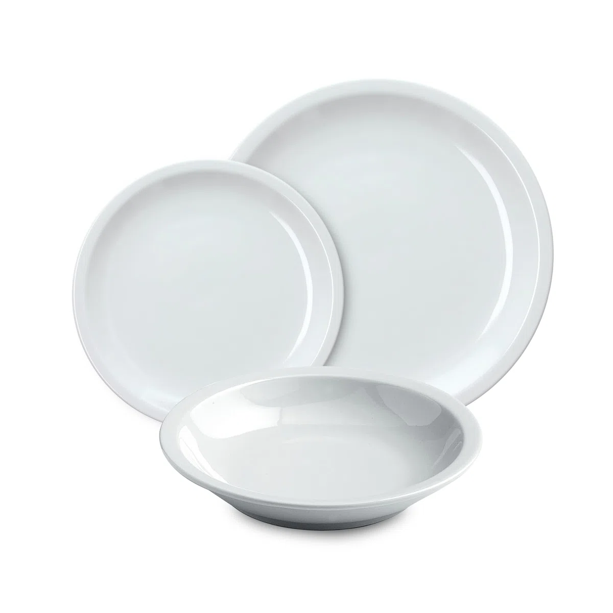 Tognana Capri, servicio de platos de 18 piezas para 6 personas, porcelana, blanco, Hecho en Italia