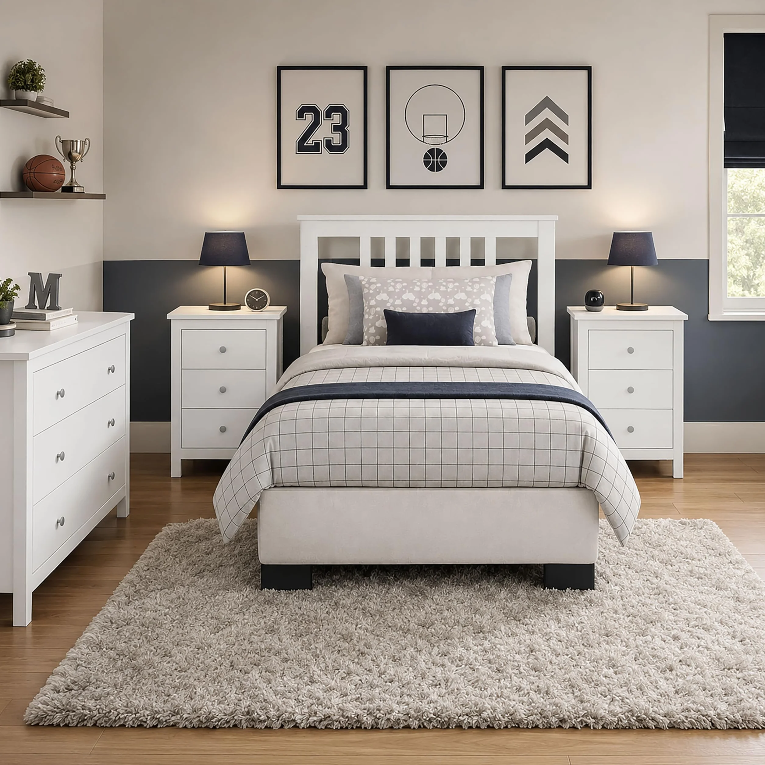 Cómoda Tabac de Madera Maciza de Pino Natural Blanco Lavado – 4 Cajones – Cajonera Dormitorio y Salón – Mueble Auxiliar de Almacenaje – 78,5x75x35 cm – Serie Alme – Robusta y Duradera