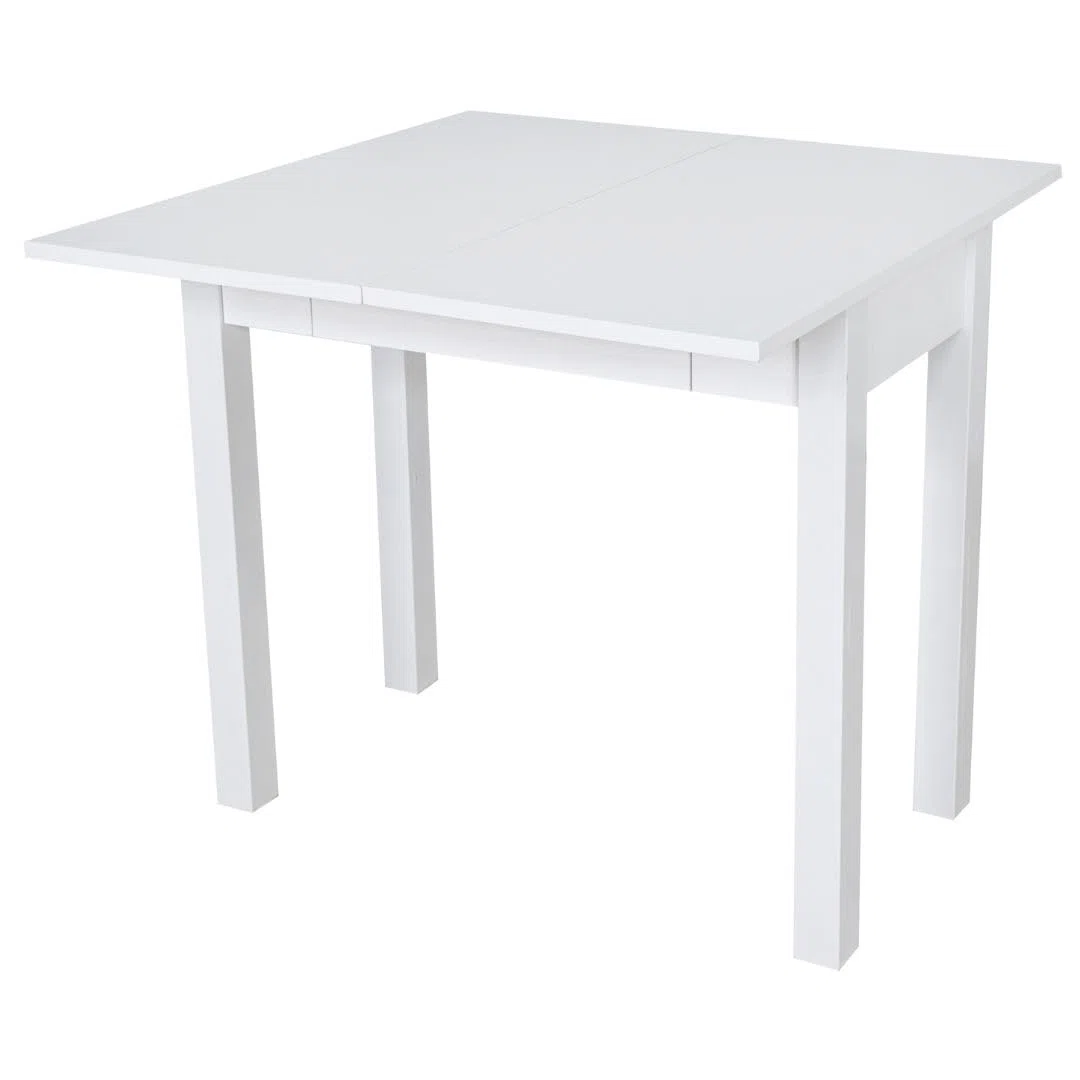 Mesa Cocina Plegable Extensible Cocina - Pequeña con Cajón y Cubertero - Mesa Libro Medidas: 80x40 / 80x80 cm. (Blanco)