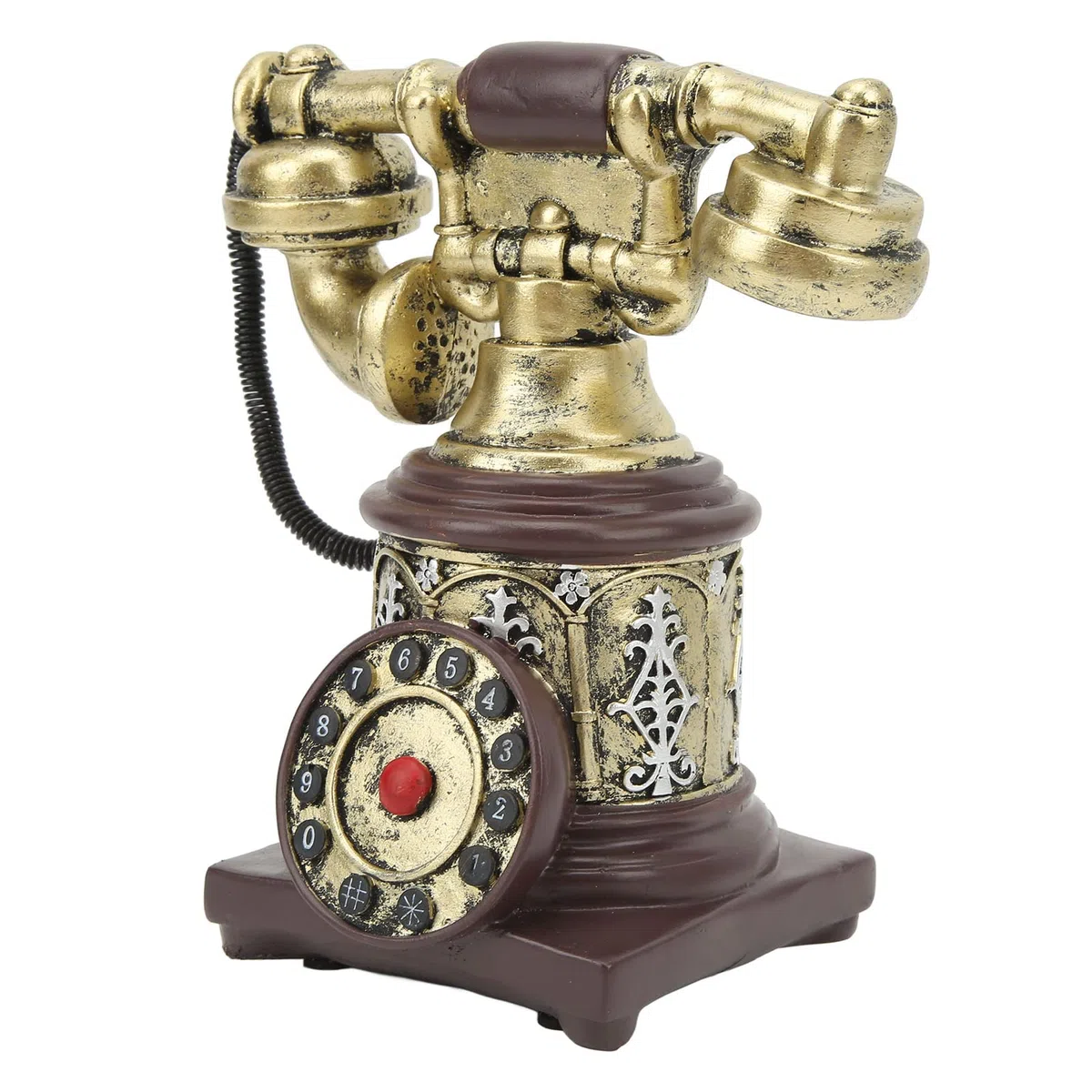 Teléfono Antiguo, Decoración De Teléfono Fijo Vintage, 20 X 10,7 X 17,5 Cm, ​​Adornos De Teléfono Decorativos Retro De Estilo Europeo Para Dormitorio, Sala De Estar, Escaparate