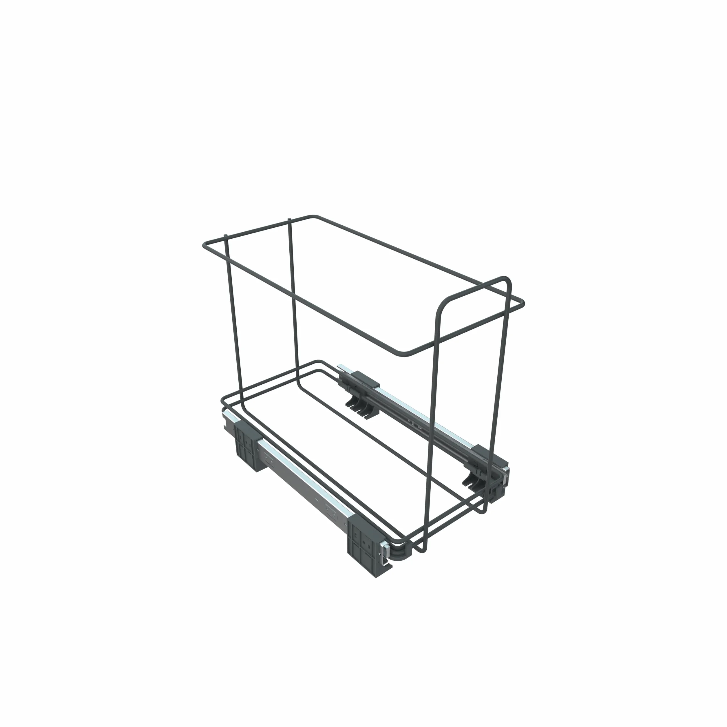 Elletipi Ecofil PF01 34A3 - Cubo de Basura de Reciclaje con Base diferenciada, extraíble, de plástico y Metal, Gris, 23 x 45 x 36 cm