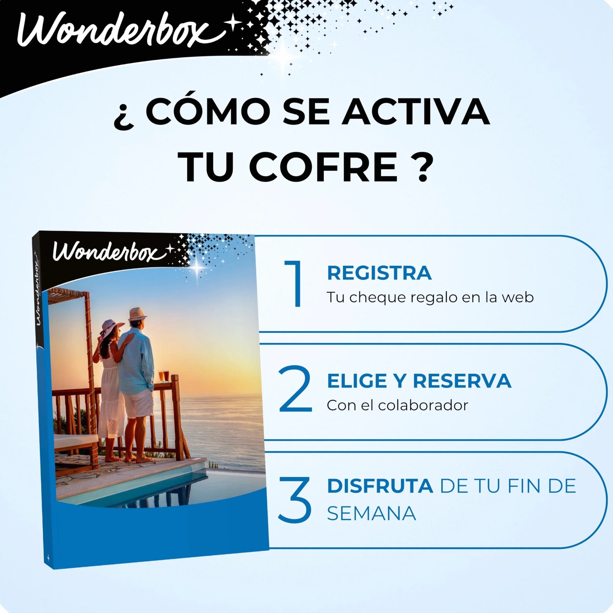 WONDERBOX - Caja Regalo - Deliciosa Evasión - + de 1900 Estancias en España y Europa - para 2 Personas - 1 Noche con Desayuno y Cena o 1 o 2 Noches con Desayunos - Ideas Regalo Hombres o Mujer