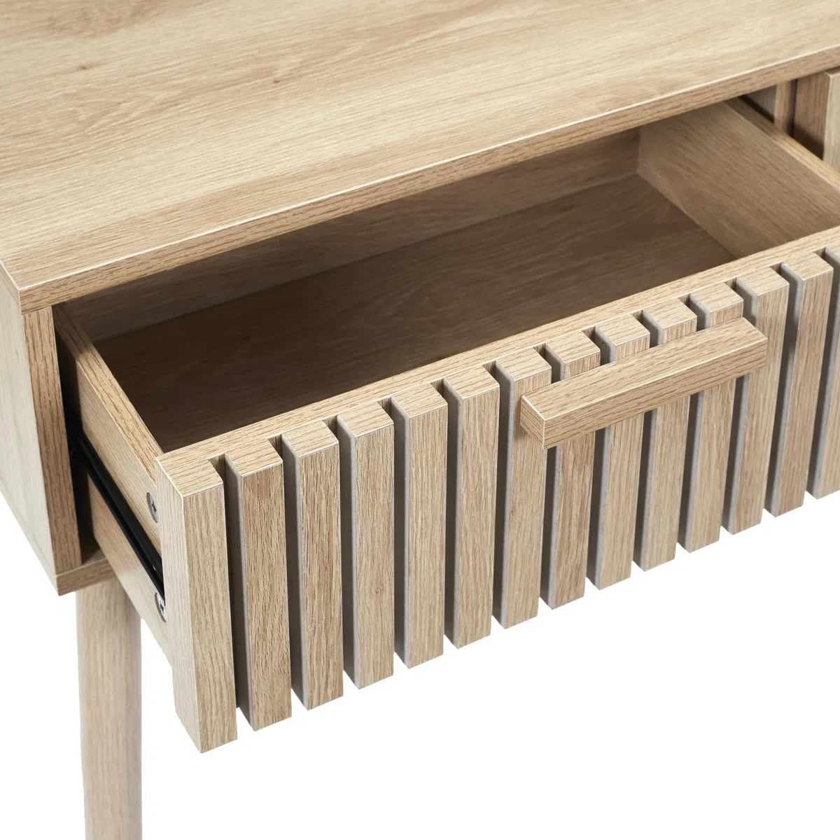 HOME DECO FACTORY - HD0090 - Consola de Madera con 2 Cajones para Salón o Entrada - Diseño Elegante y Práctico - Dimensiones 100x80x35 cm - Color Marrón - Idea de Regalo