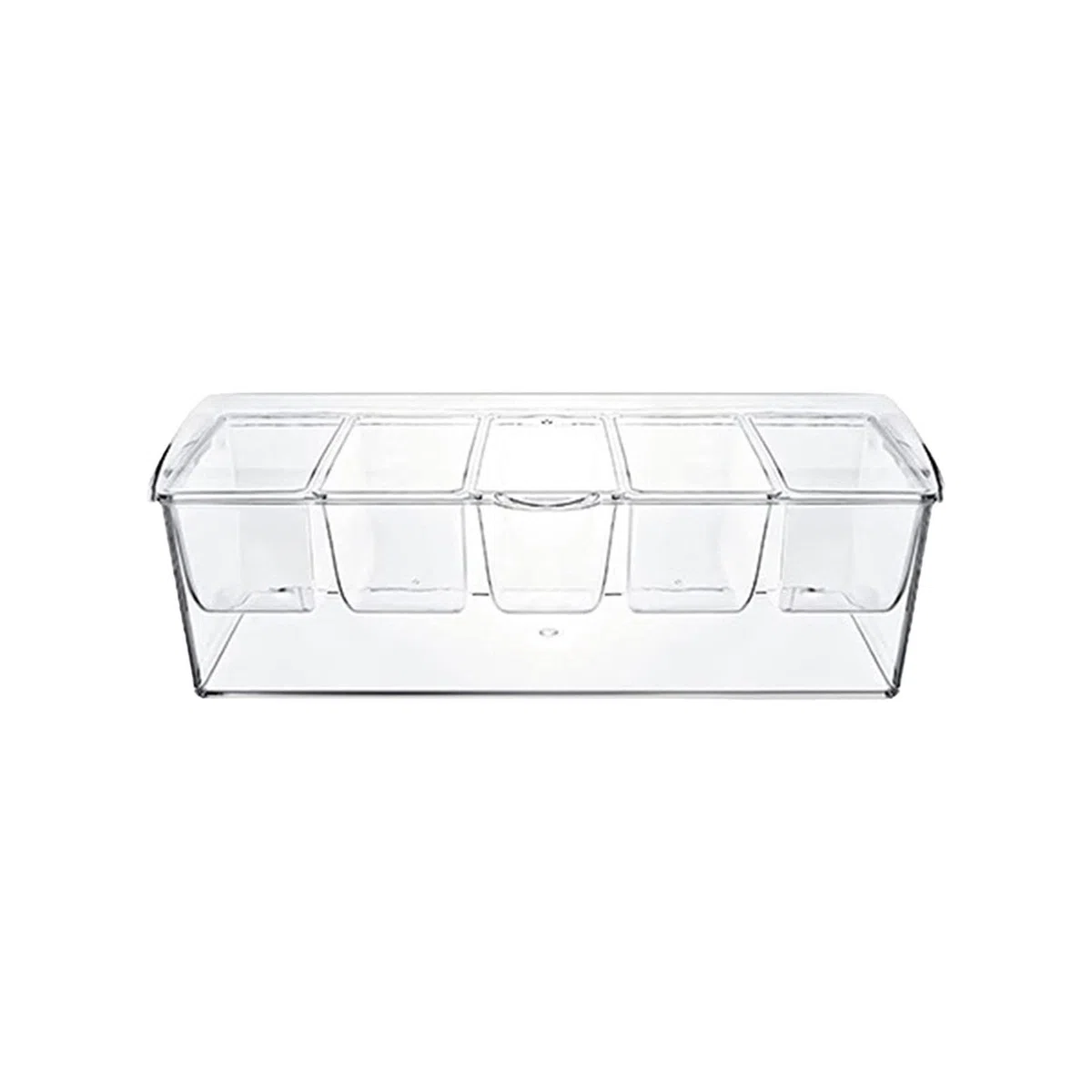 Bandeja enfriada para servir con 5 compartimentos extraíbles para interiores y exteriores