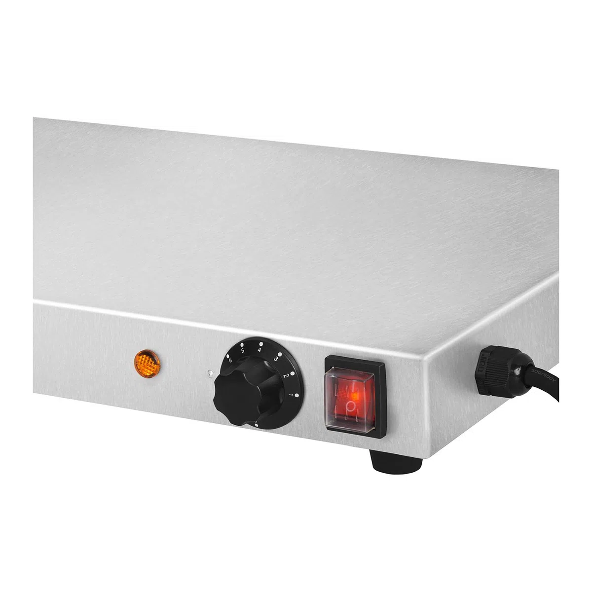Royal Catering - RCHP-600E - Placa calentadora - 600 W - Acero Inoxidable - 100 cm