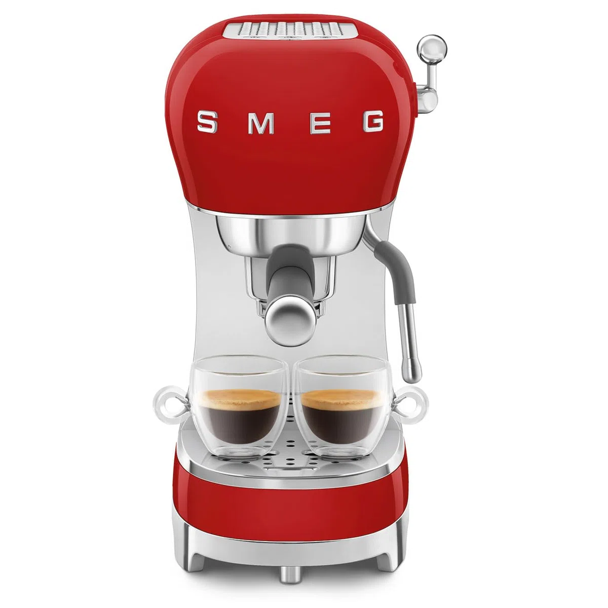 Smeg ECF02RDEU Siebträger Espresso-/Kaffemaschine Rot,