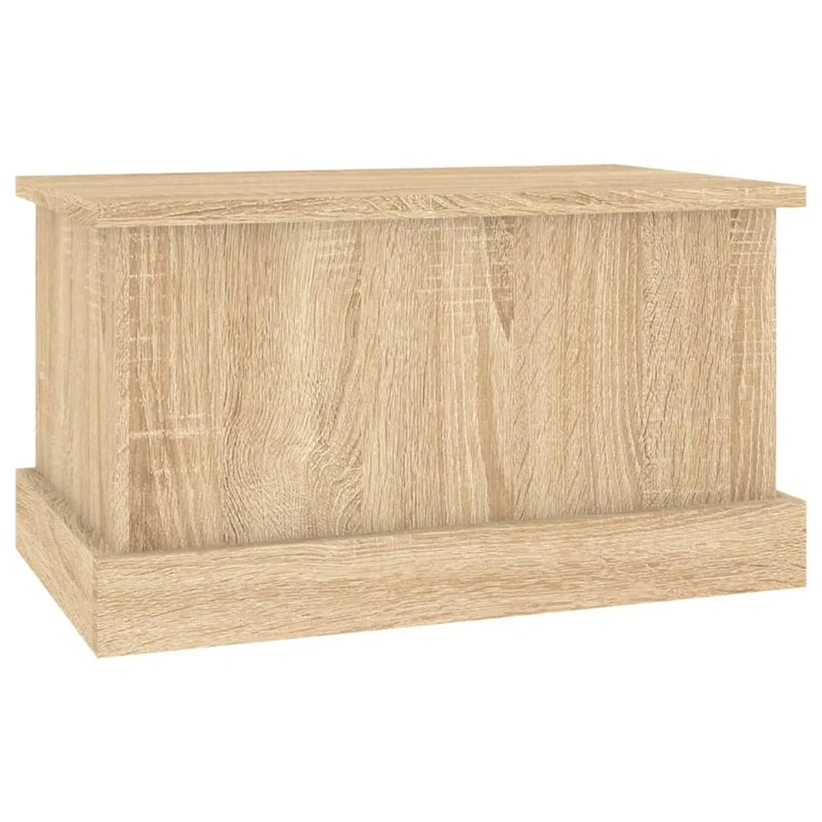 IKAYAA Baúl de Almacenamiento de Madera Baul Almacenaje Interior Baul Juguetes Infantil Taburete para Almacenaje con Tapa para Dormitorio Salón 50 x 30 x 28 cm Roble Sonoma
