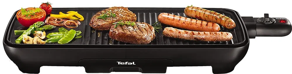 Tefal Malaga TG3918 Parrilla Mesa Eléctrico 1960W Negro - Barbacoa (1960 W, Parrilla, Eléctrico, 1300 cm², Mesa, Plancha)