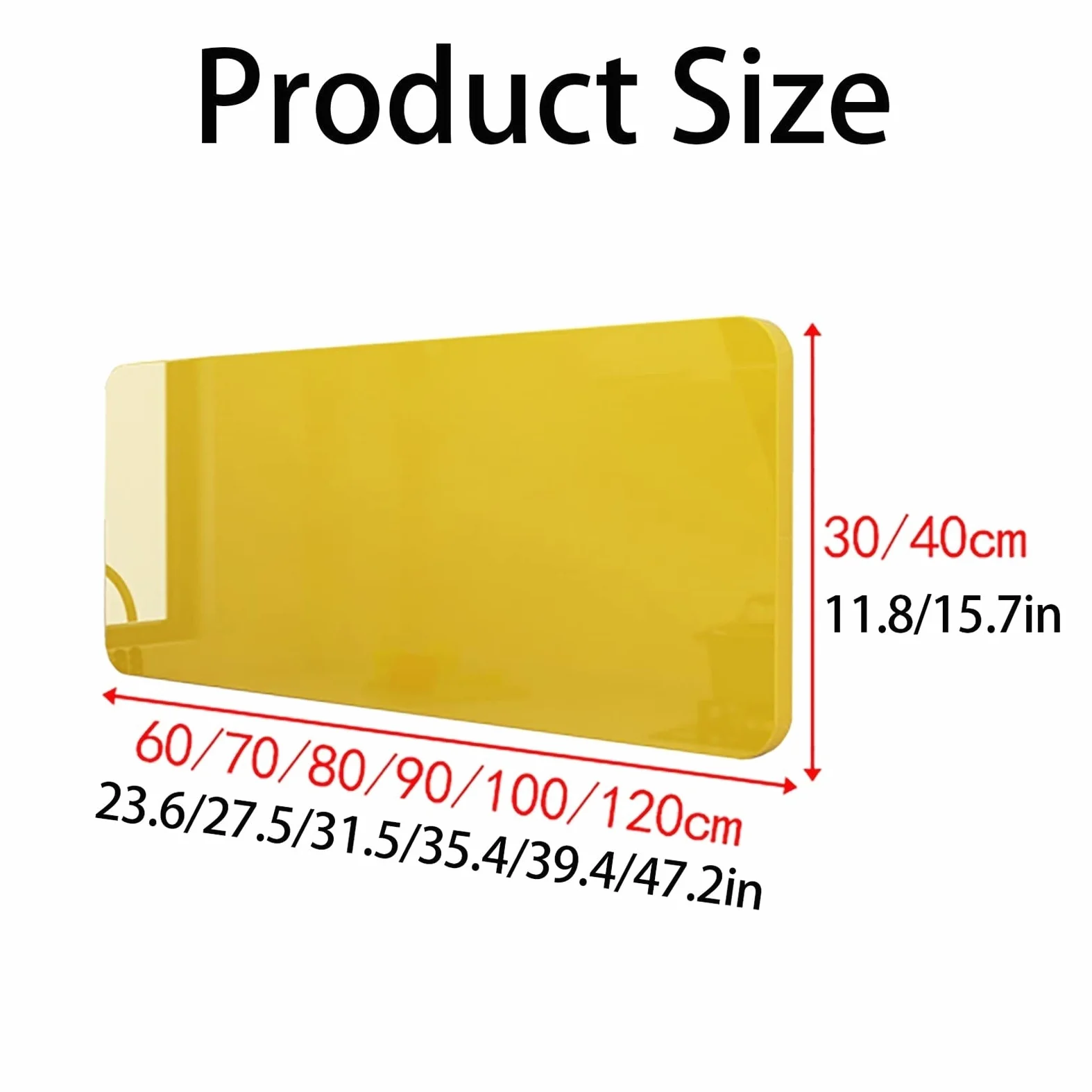 Mesa abatible de Pared - Escritorio Plegable para Comedor, hogar, Oficina y Cocina - Rojo, 100 x 40 cm