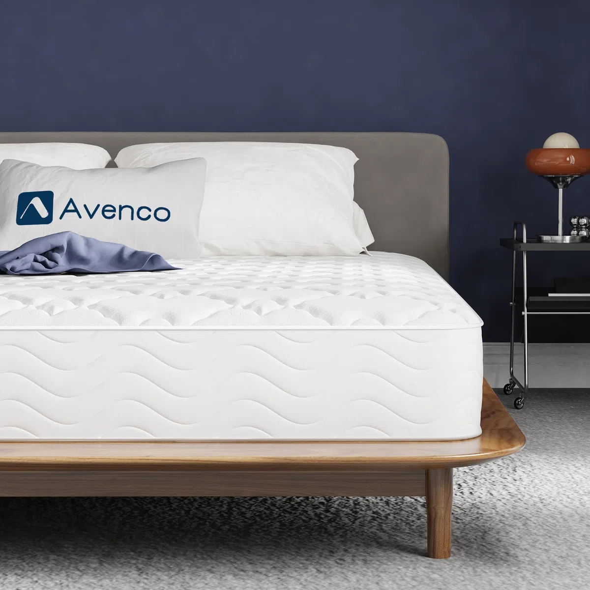 Avenco A-B-M02903 Colchón ensacados, Poliuretano Espuma Confort Muelles embolsados de 3 Zonas, Blanco-20cm, 90x200cm
