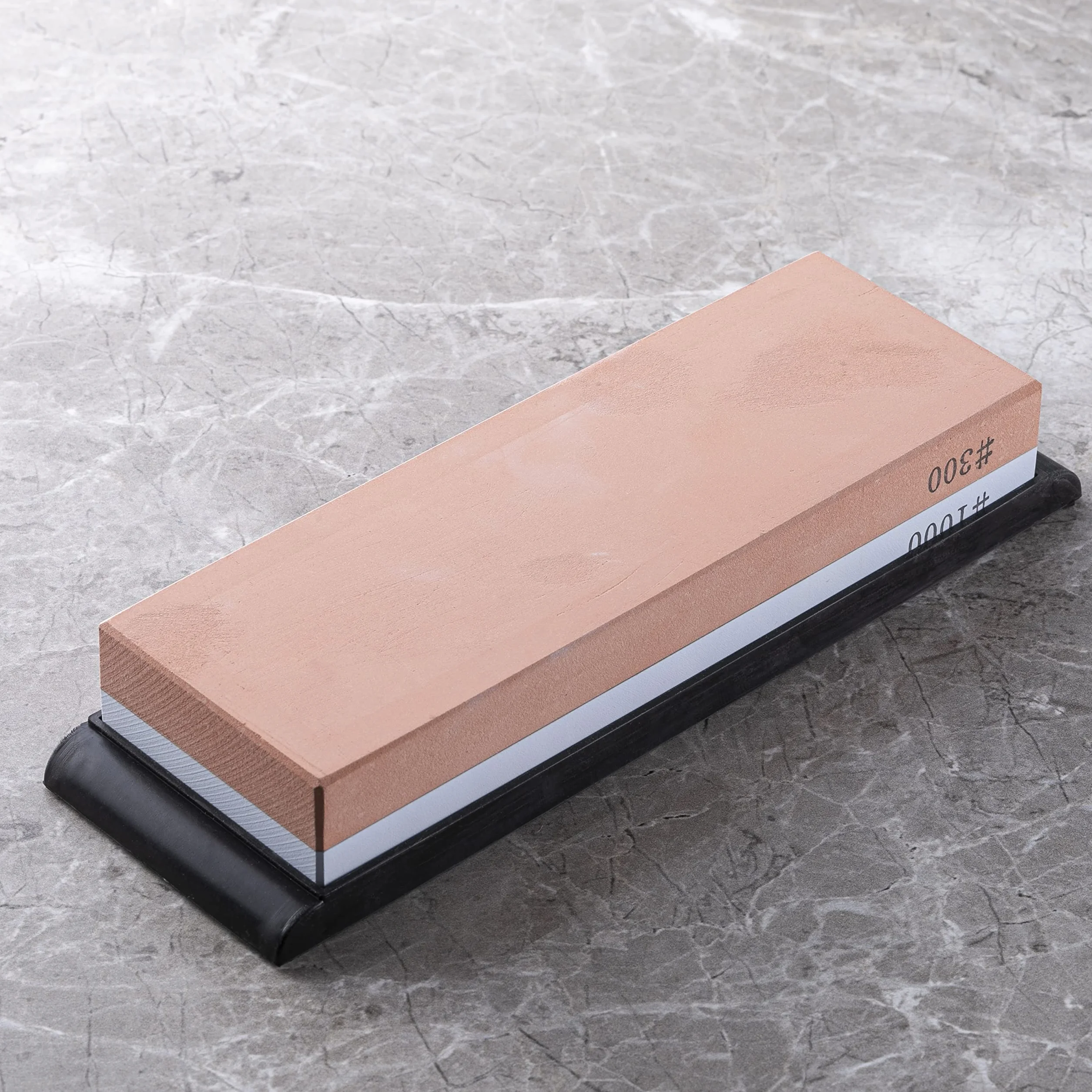 KAI Piedra de afilar combinada Shun, grano: 300/1000 - Afilador de cuchillos japonés para afilado grueso y fino - Piedra de afilar para cuchillos Dimensiones: 18,4 x 6,2 x 2,8 cm