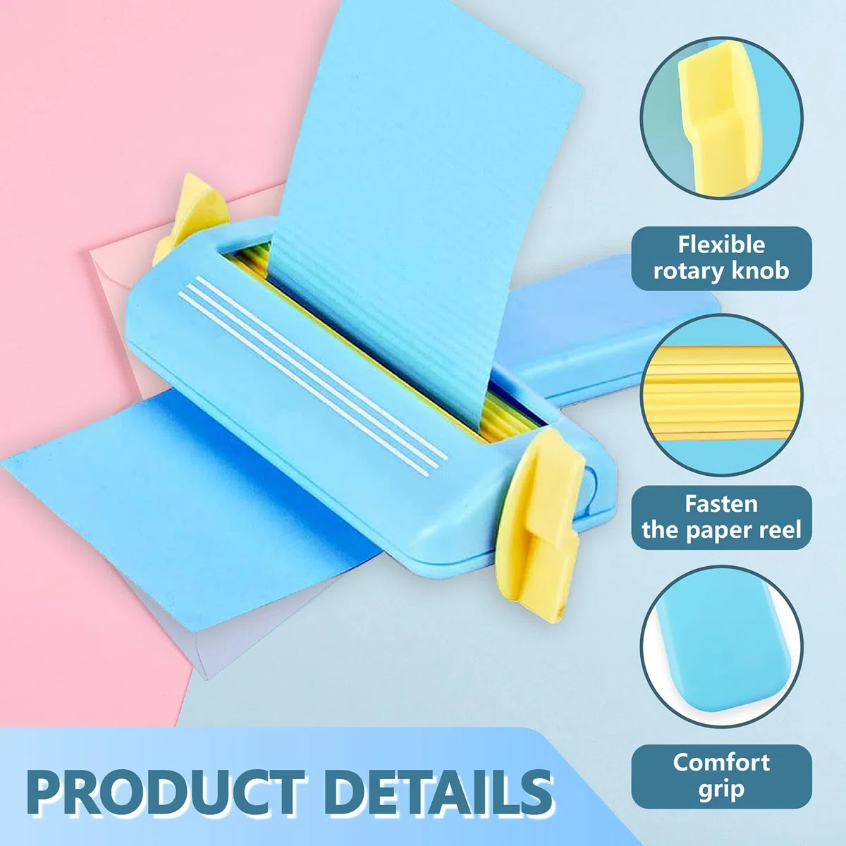 OYIWONMI - Máquina de papel ondulado, forma de olas, herramienta manual para bricolaje, manualidades, álbumes de recortes, cartón, rodillo de onda