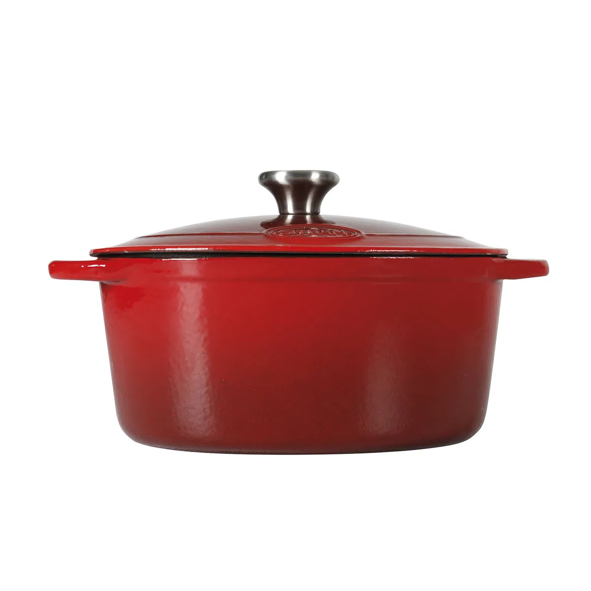 Sitram Sitraslow Cocotte Redonda, Hierro Fundido, Rojo, diametro 24 cm