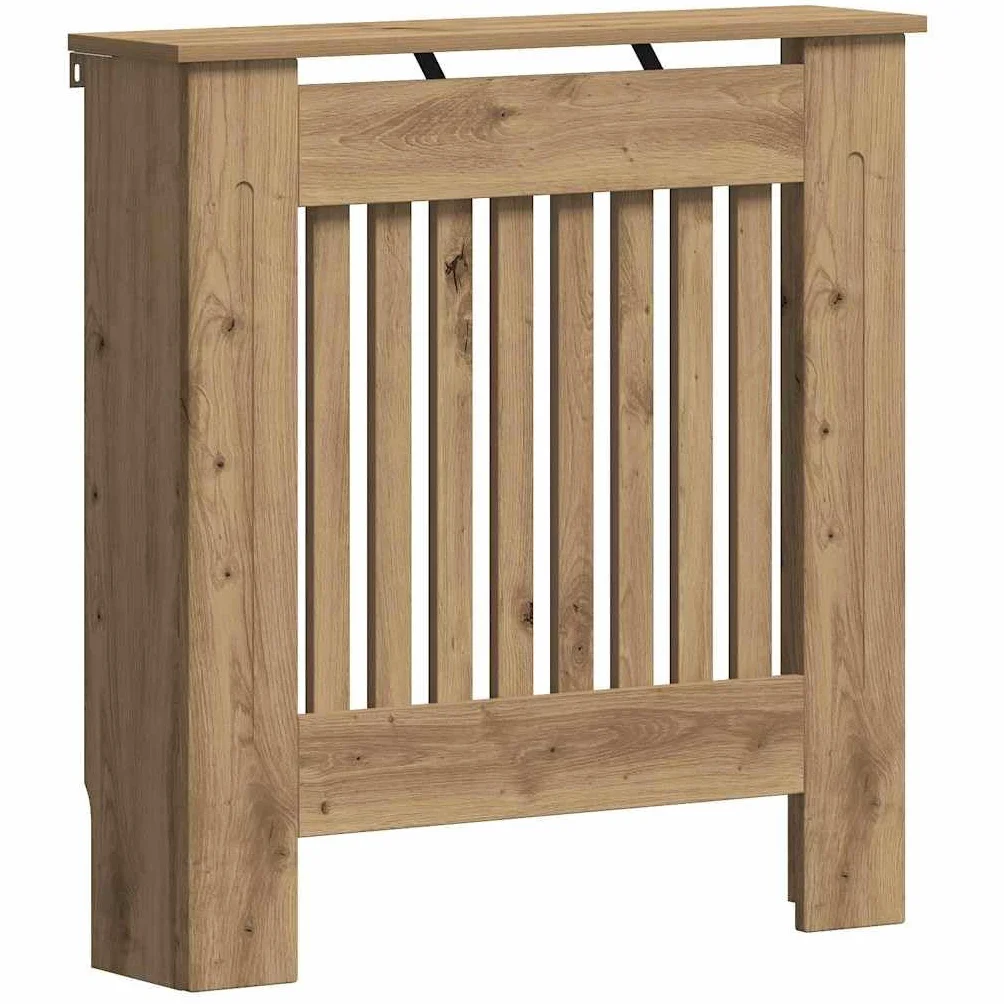 vidaXL Cubierta de Radiador Roble Artesanal 78 x 19 x 81,5 cm, Cubierta Moderna Rectangular para radiador, decoración del hogar, Resistencia al Calor, diseño de Madera, Seguridad Infantil