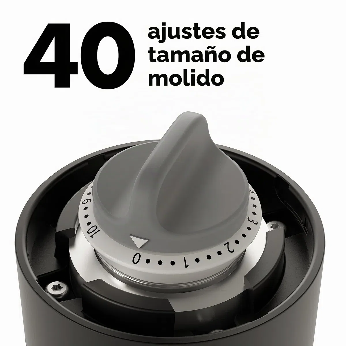 OXO Brew Molinillo de café manual – rebabas cónicas de acero inoxidable, 40 configuraciones de molienda, compacto y portátil, mango cómodo, tolva de fácil llenado
