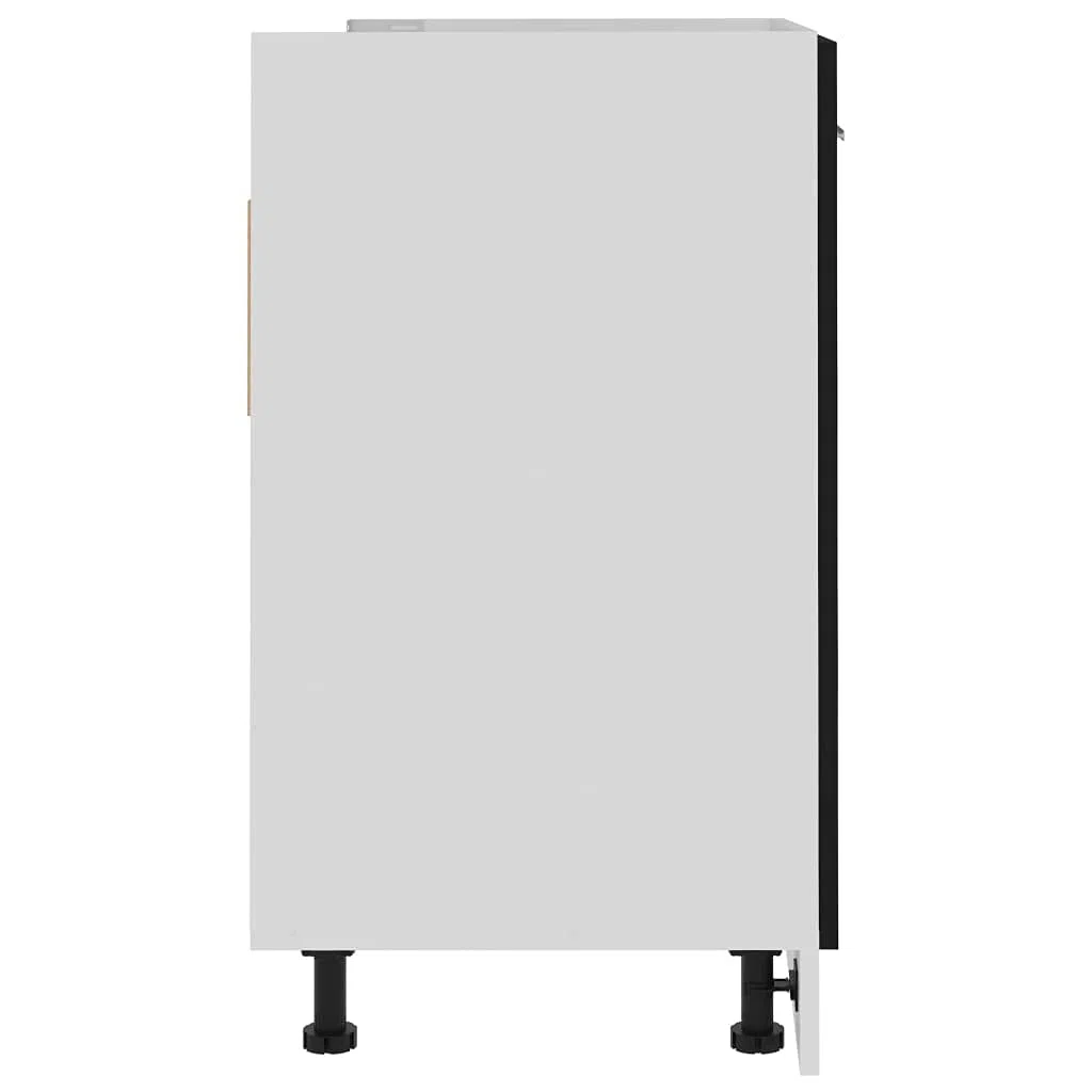 Wakects - Mueble de Cocina Bajo Fregadero con 2 Puertas, de Aglomerado, 80 x 46 x 81,5 cm, Color Negro
