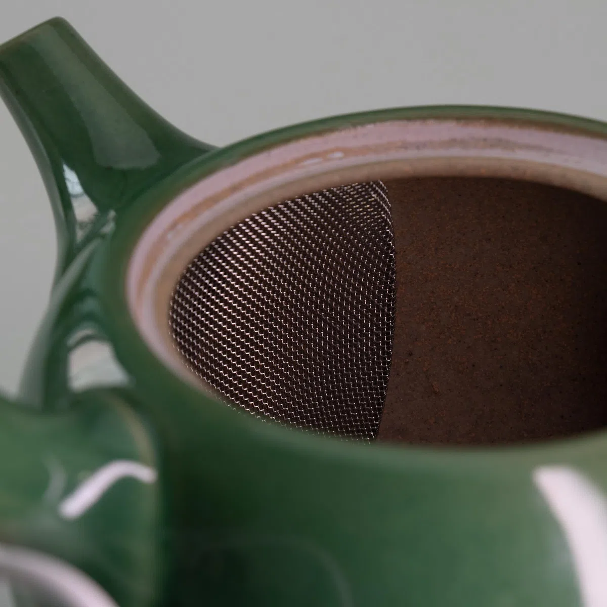 Asayu Japan Tetera Tradicional Kyusu - Midoriyu - Tamaño Mediano 360 ml, Esmaltada en Verde - Hecha en Japón (Tokoname-Yaki) - Ideal para Té Verde y Ceremonias del Té