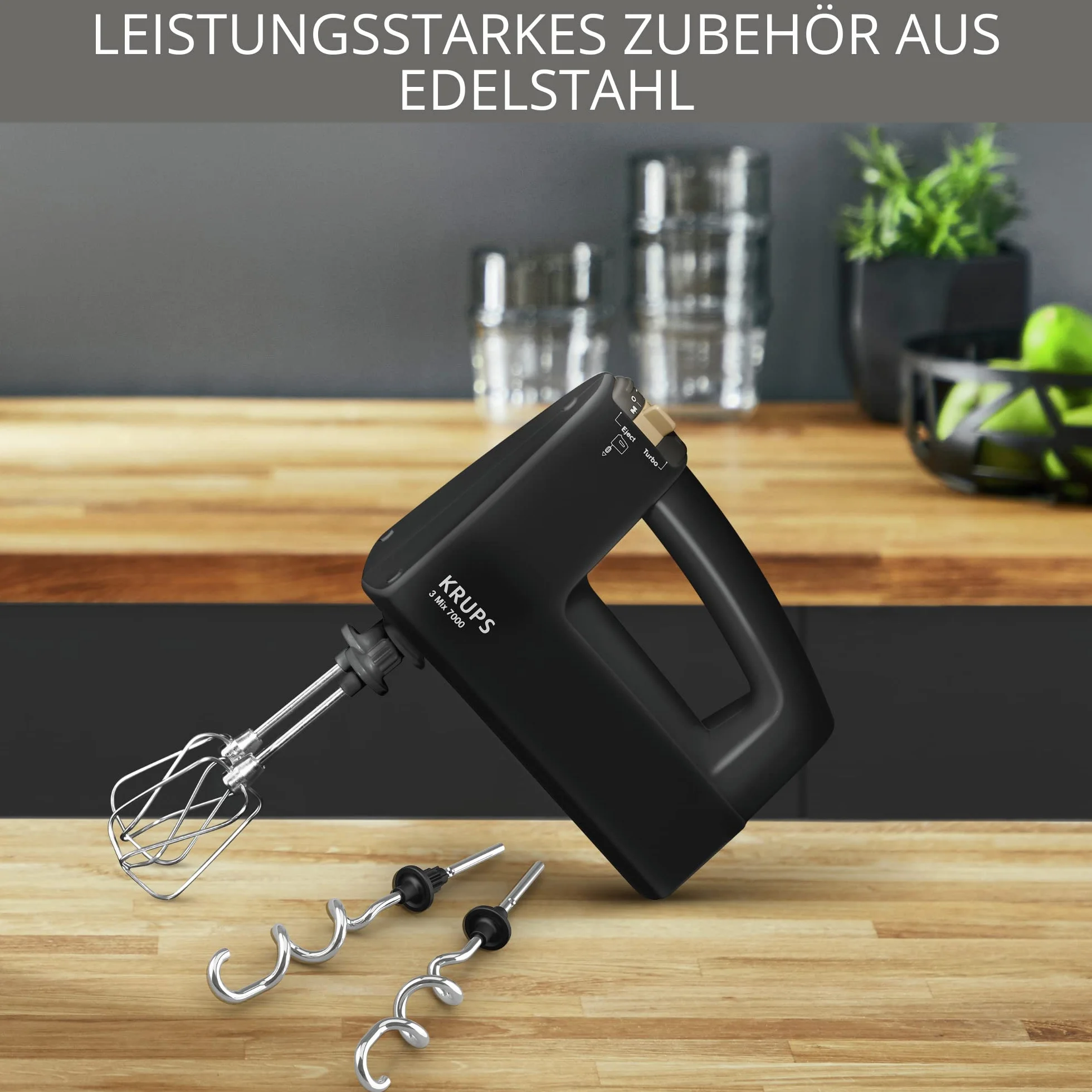 Krups 3Mix 7000 F6085811 - Batidora de mano (60 años, edición especial, 500 W, gancho para amasar y mezclar, acero inoxidable, cable de alimentación largo, bolsa de accesorios), color negro y cobre