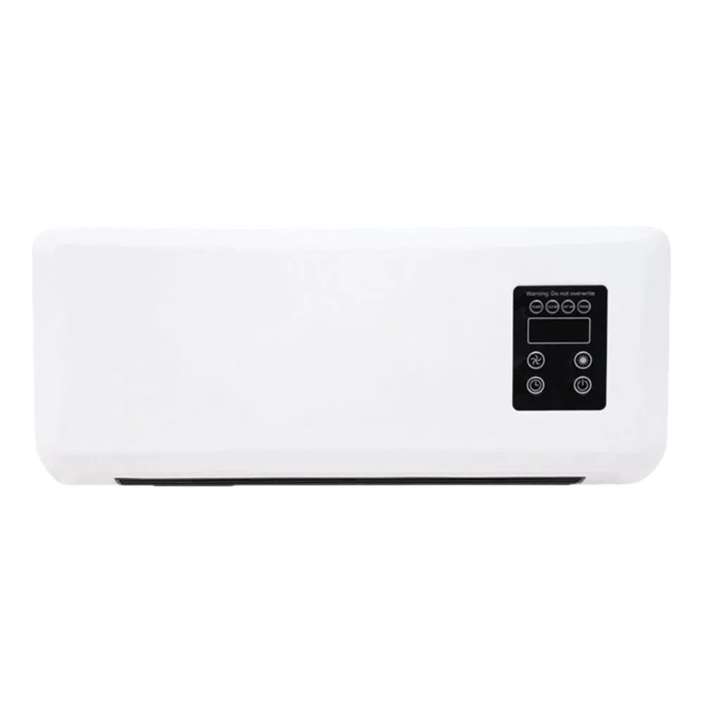 Acondicionador de Aire de Pared, 42x18x12cm, Ventilador Dual de Enfriamiento y Calefacción, Funcionamiento Silencioso, Diseño Ahorro de Espacio para Dormitorio Baño (Estándar UK Blanco)