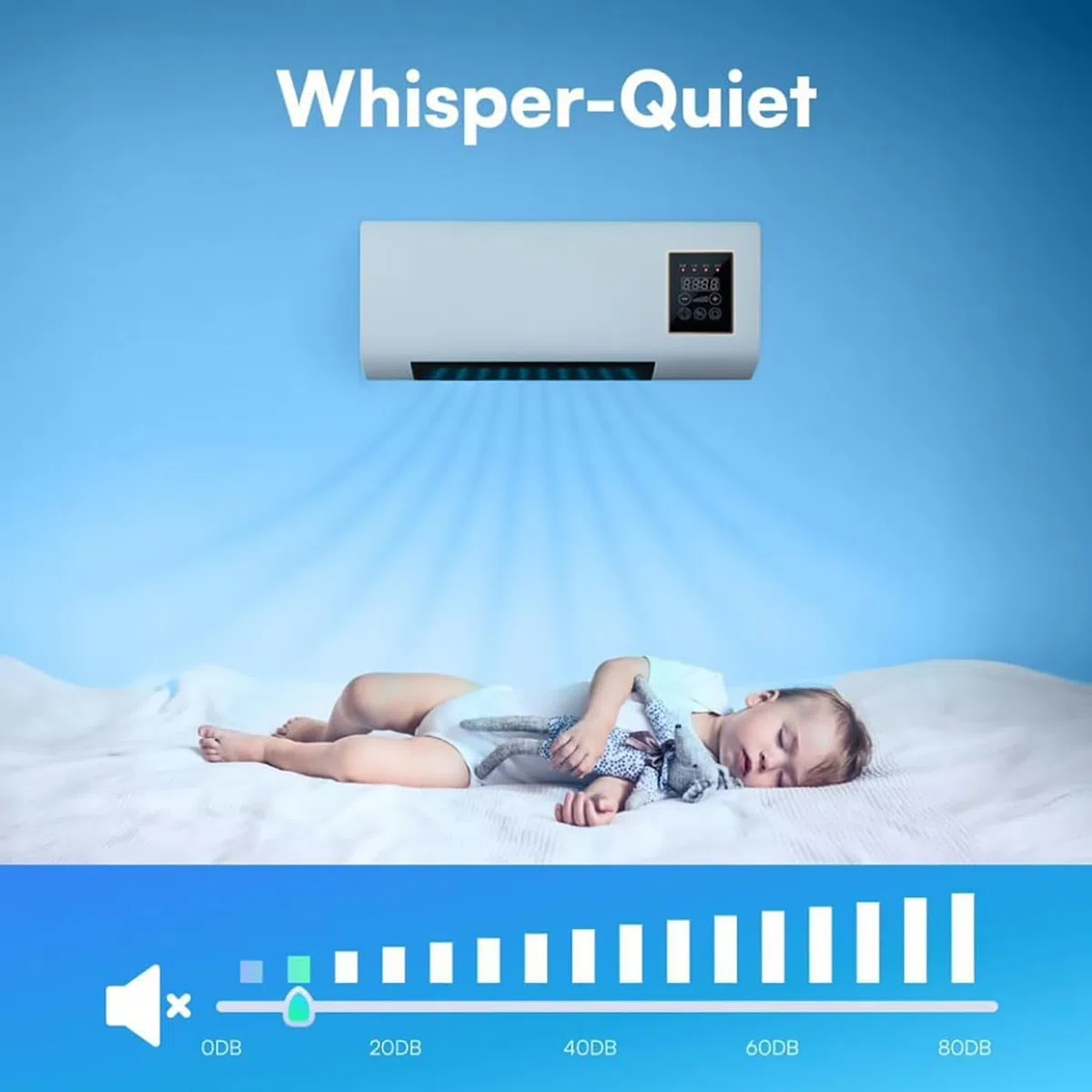 Mini Aire Acondicionado, Aire Acondicionado Portátil de Montaje en Pared de Modo Dual de Enfriamiento Rápido con Control Remoto y Temporizador, Enfriamiento Inteligente, Ventilador de Enfriamiento C