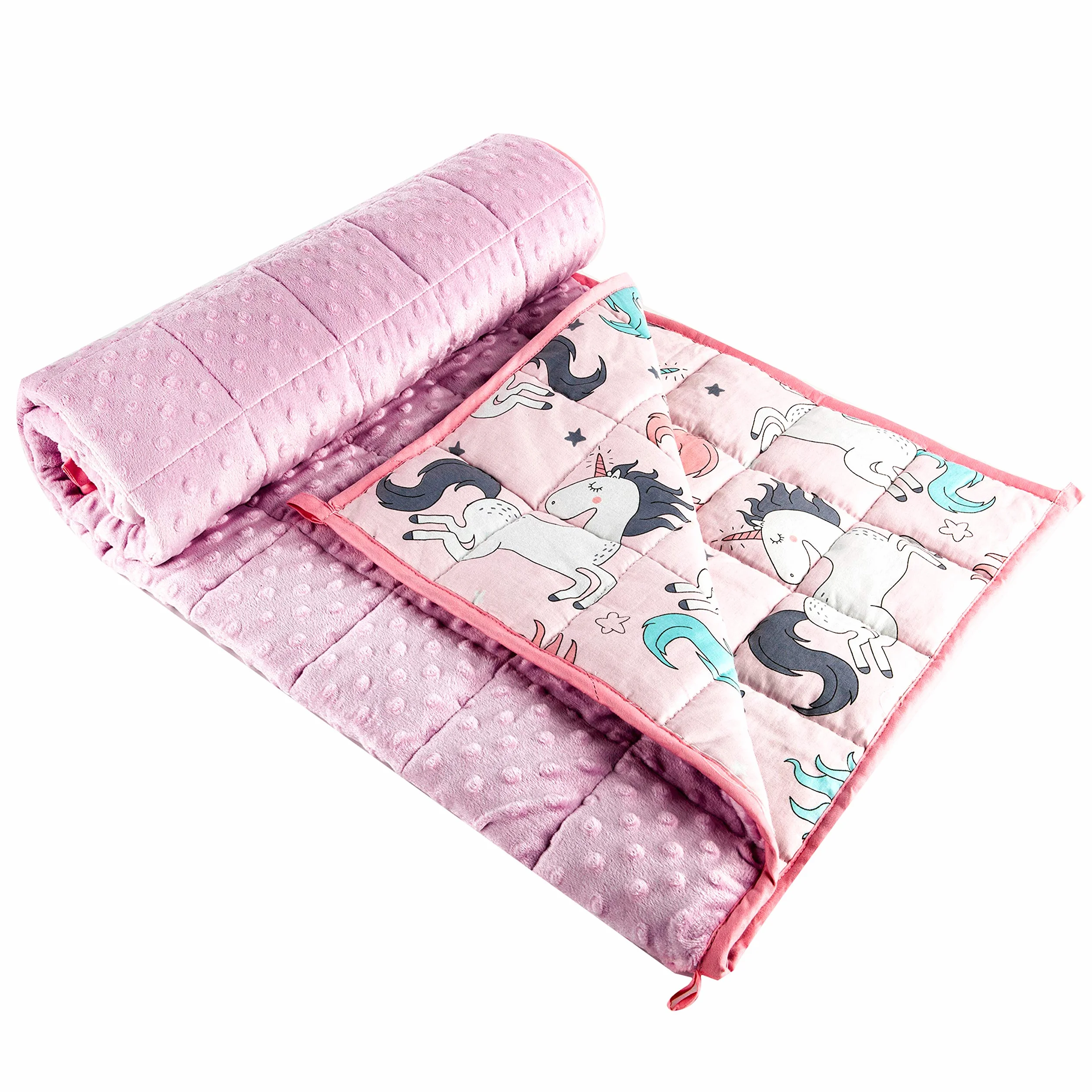 Sleepymoon Manta pesada para aliviar el estrés y la ansiedad, manta pesada (rosa, 100 x 150 cm, 4 kg)