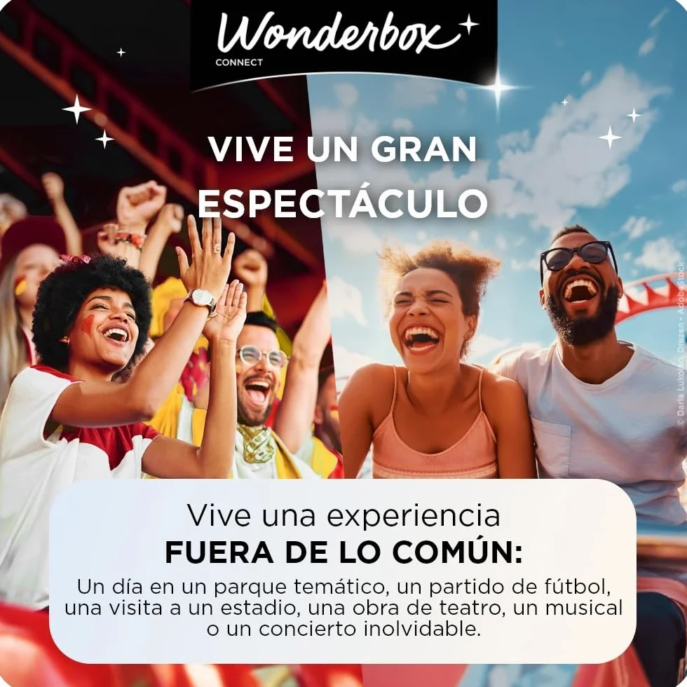 WONDERBOX Connect - Caja Regalo - Atlético de Madrid - 2 entradas para Territorio Atleti - Visita al Museo + Tour del Estadio - Válido Durante 27 Meses