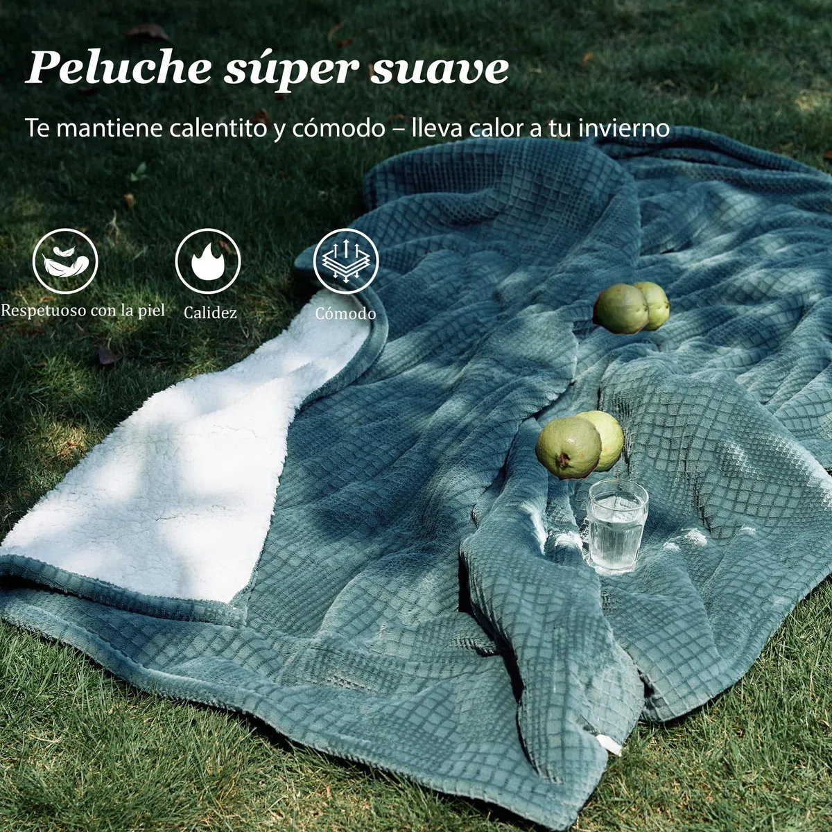 Texciting Manta Eléctrica 150x200cm-Manta Electrica Grande 9 Niveles de Calor - Apagado Automático 10h Lavable en Lavadora (Verde)