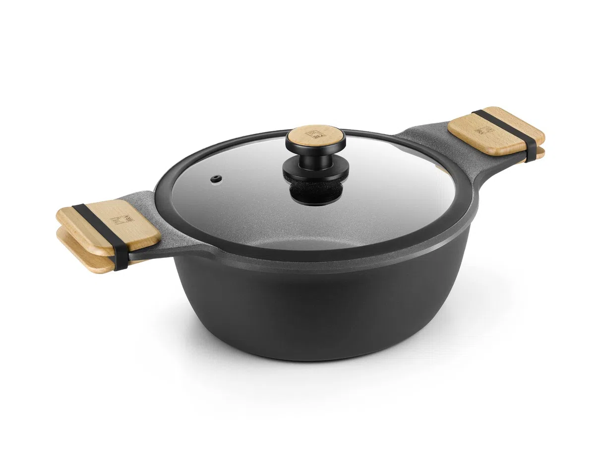 BRA Market | Cacerola alta 20 cm, Aluminio Fundido con Antiadherente, sin PFOA, Apta para todo tipo de cocinas incluida Inducción