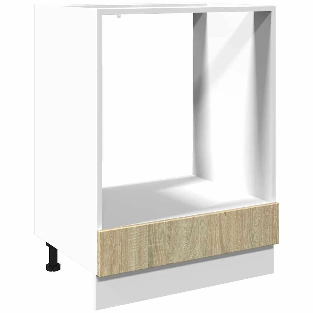 vidaXL Armario de Horno Madera contrachapada Color Roble 60x46x81,5 cm, Mueble de Horno, Armario de Cocina, Armario de Almacenamiento