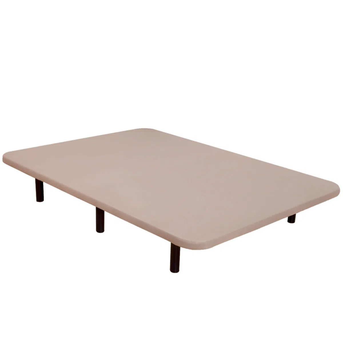 Base Tapizada para Dormitorio 3D Estilo Contemporáneo en Color Beige con 5 Refuerzos Trasversales 90x180 cm (con 6 Patas)