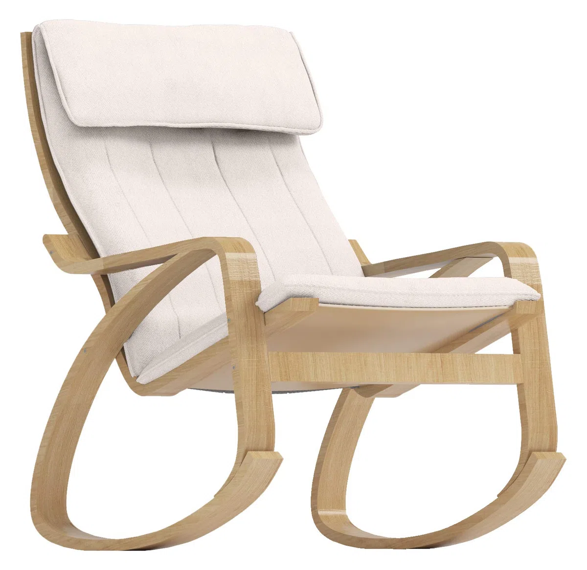 La Funda de Repuesto para Silla Poang Duable es Compatible Solo con IKEA Poang Chair. (poliéster Lino Beige)