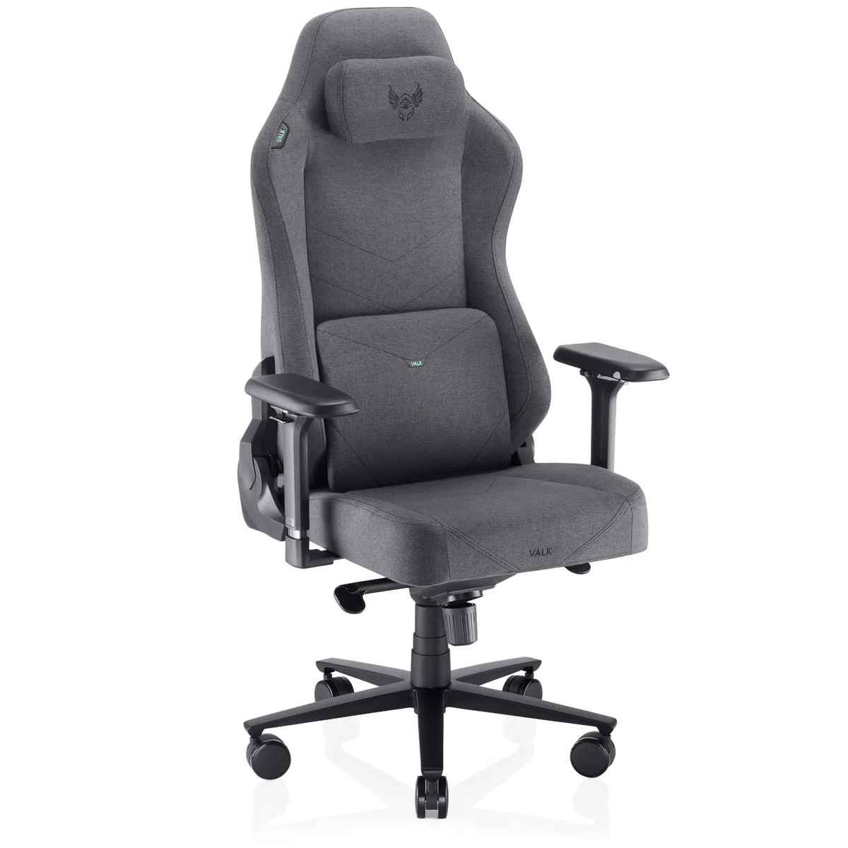 VALK Freya Elite - Silla Gaming Ergonómica de Tela Transpirable, Cojines Viscolátex de Nueva Generación, Reclinable 160º, Reposabrazos 4D, Diseñada en España, Silla Gamer y Oficina (Gris Antracita)