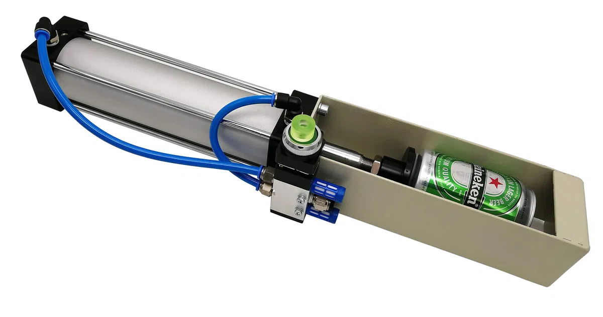Trituradora de latas de aire para botellas de aluminio de alta resistencia, eficiente y ecológica, herramienta de reciclaje para latas de aluminio