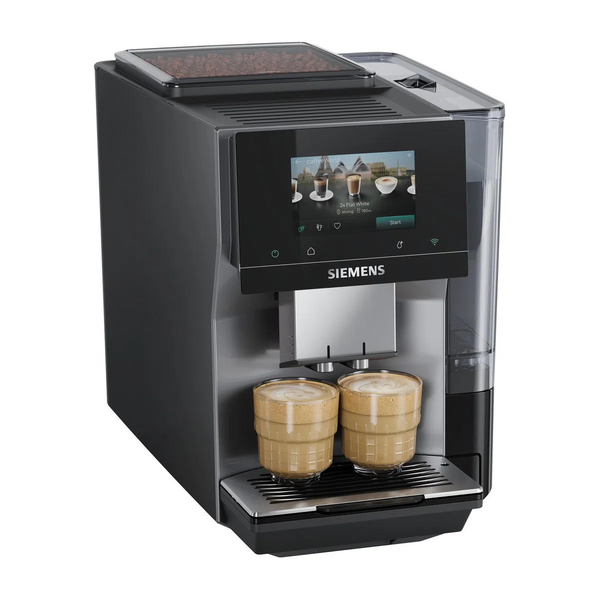SIEMENS, Cafetera Superautomática, EQ700 iAroma, pantalla táctil, Cold Brew y Slow Brew, App Home Connect, morning haze, TP725E01