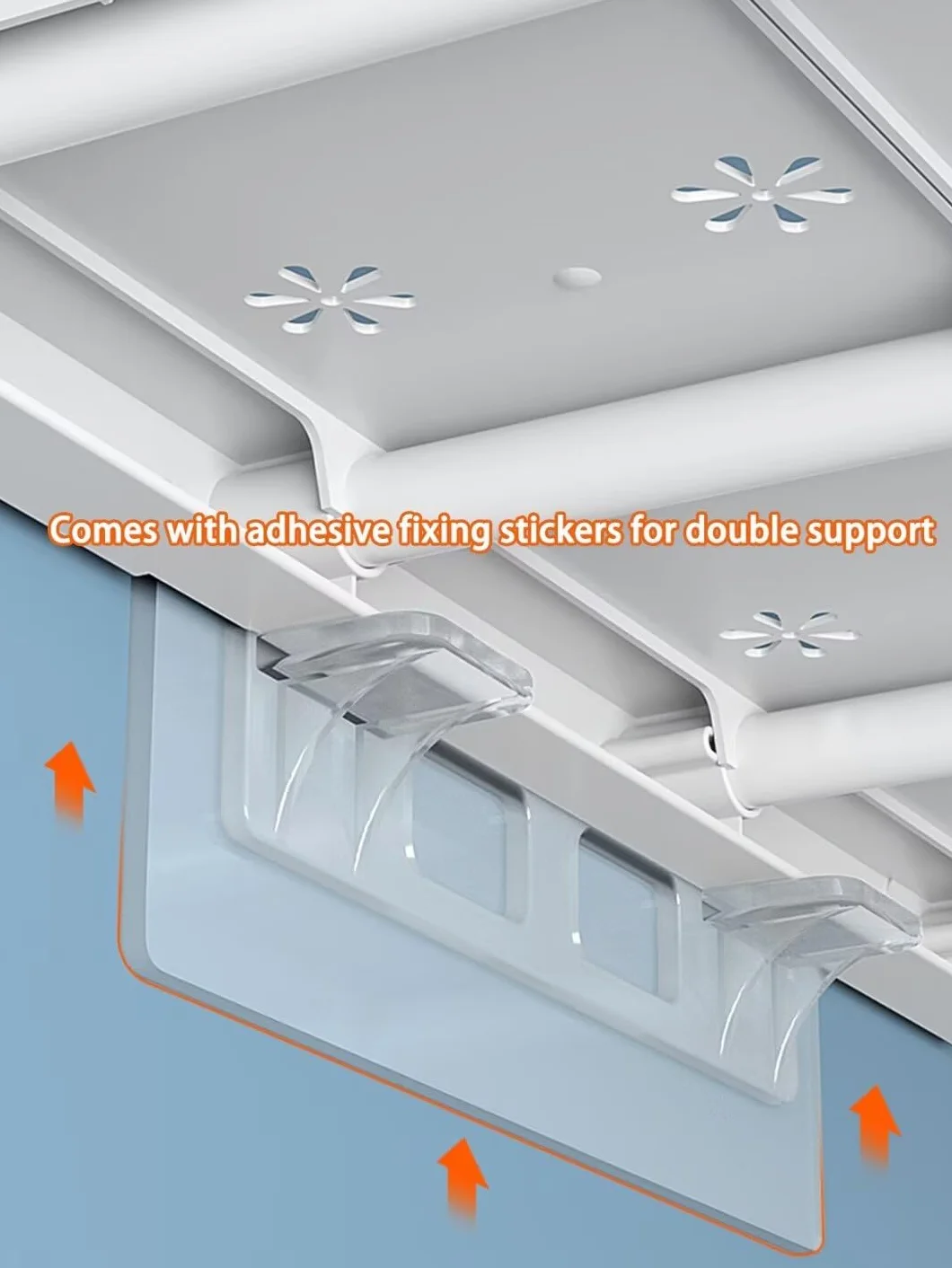 Estante extensible para armario, estantes expandibles, organizador de almacenamiento para armario, divisor de armario ajustable, separador de estante de tensión, ancho 42 cm, largo 48-80 cm