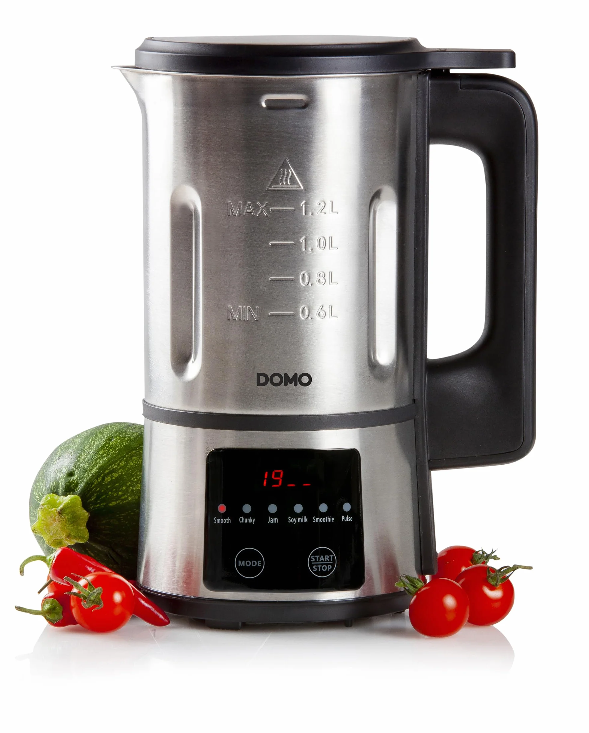 DOMO DO727BL My Soup Express - Hornillo de sopa (1,2 L, 6 programas), color plateado