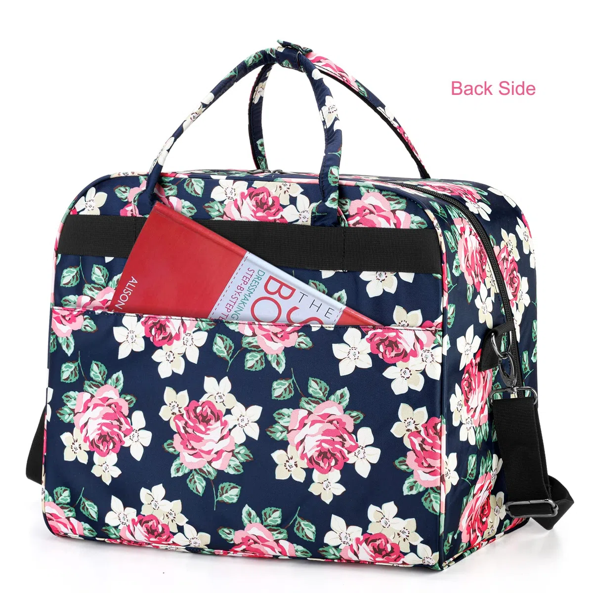 Teamoy Bolsa para Máquina De Coser, Almacenamiento De La Máquina De Coser con Protectores Inferiores De Madera por Maquinas De Coser Y Accesorios,Azul