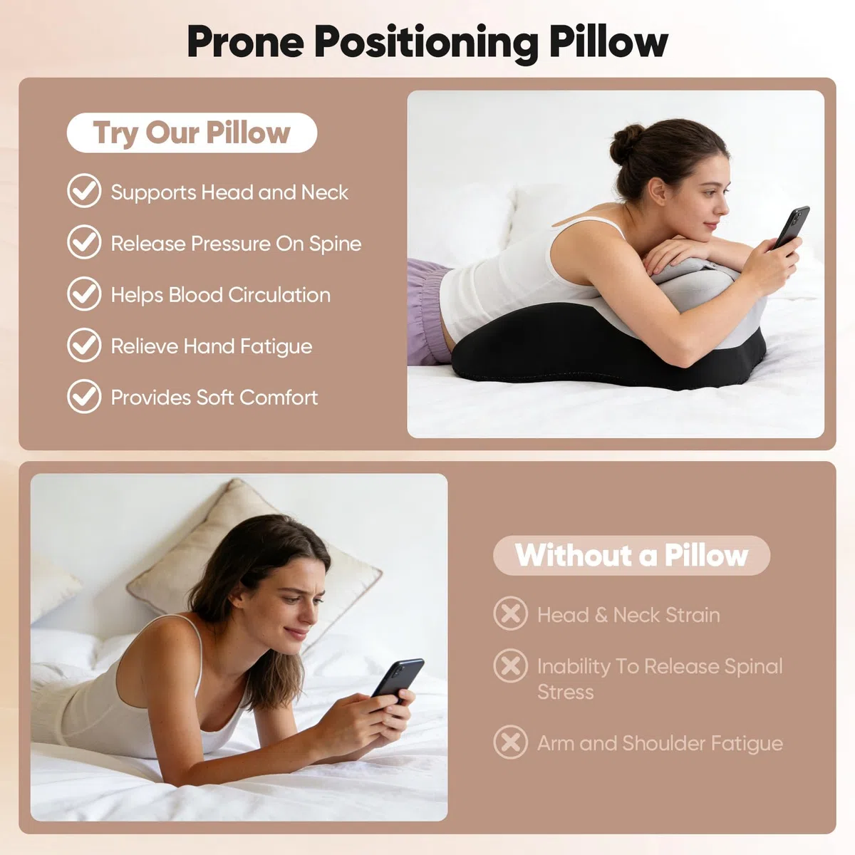 Almohada De Lectura Ergonómica Viscoelástica, Cojín Triangular para Cama Y Sofá con Funda Lavable, Soporte para Espalda Y Piernas, Ideal para Relajación Y Posicionamiento Ortopédico