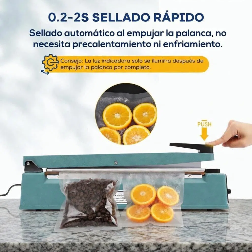 Selladora de Bolsas de Plástico 300mm Sellador Térmico Profesional Bolsas de Polietileno/de Papel de Aluminio y Kraft plastificado, plastico retráctil | No hace vacio | con kit resistencia repuesto