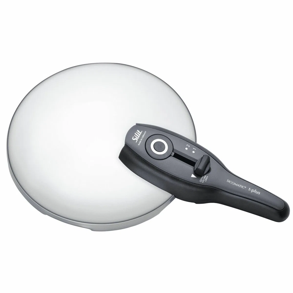 2121305002 Silit Sicomatic Classic - Tapa de repuesto para olla a presión (3 L, 4,5 L, 6,5 L, 8,5 L, 0, acero inoxidable y plástico), color negro