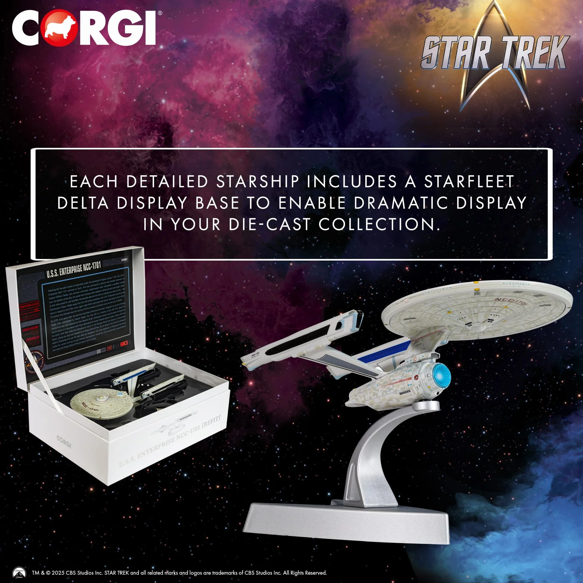 Corgi CC98001 Star Trek USS Enterprise NCC-1701 Refit (Star Trek II: The Wrath of Khan), película de televisión y Evento para Mayores de 14 años