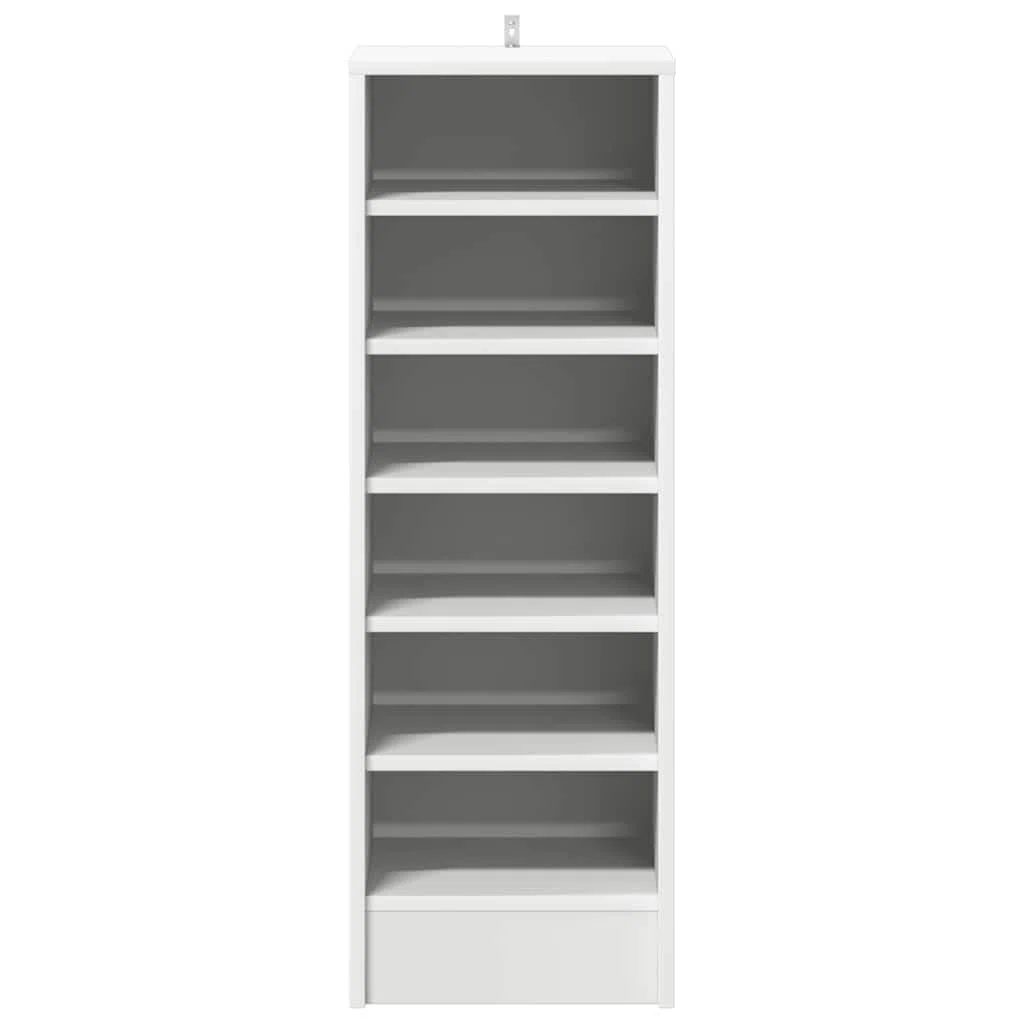 vidaXL Mueble Zapatero Organizador de Zapatos Armario Pasillo Almacenaje Taburete Puf Caja Banco Estantería de Contrachapada Blanco 31,5x35x90 cm