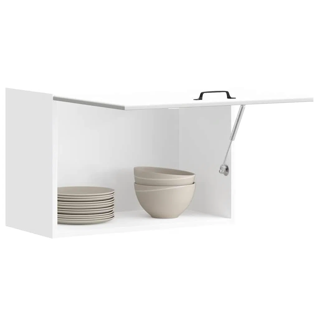 vidaXL Armario de Pared de Cocina Lucca Madera ingeniería Blanca, Unidad de Pared de Cocina, gabinete para Pared de Cocina, gabinetes de Pared con Puertas
