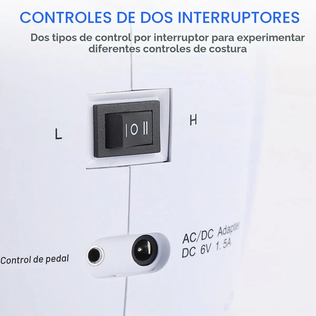 Máquina de coser para principiantes 608A - Mini máquina de coser doméstica con 12 programas de puntadas, pedal y luz LED para adultos