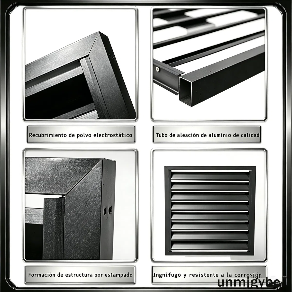 2~3P Protector para Aire Acondicionado, Cubierta Exterior de aleación de Aluminio, Marco Exterior para Aire Acondicionado, No obstruye la ventilación,Fácil de Instalar (Blanco, 110×60×80cm)