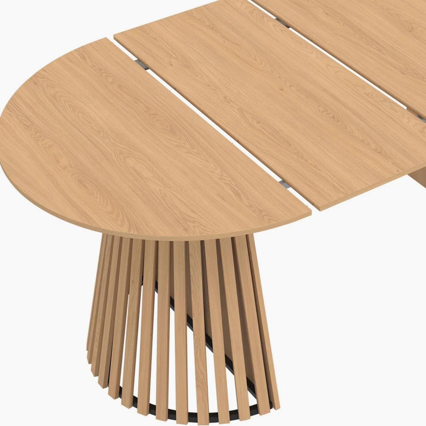 IDMarket – Mesa de comedor extensible redonda Carmen 4-10 personas pie madera 110-200 cm
