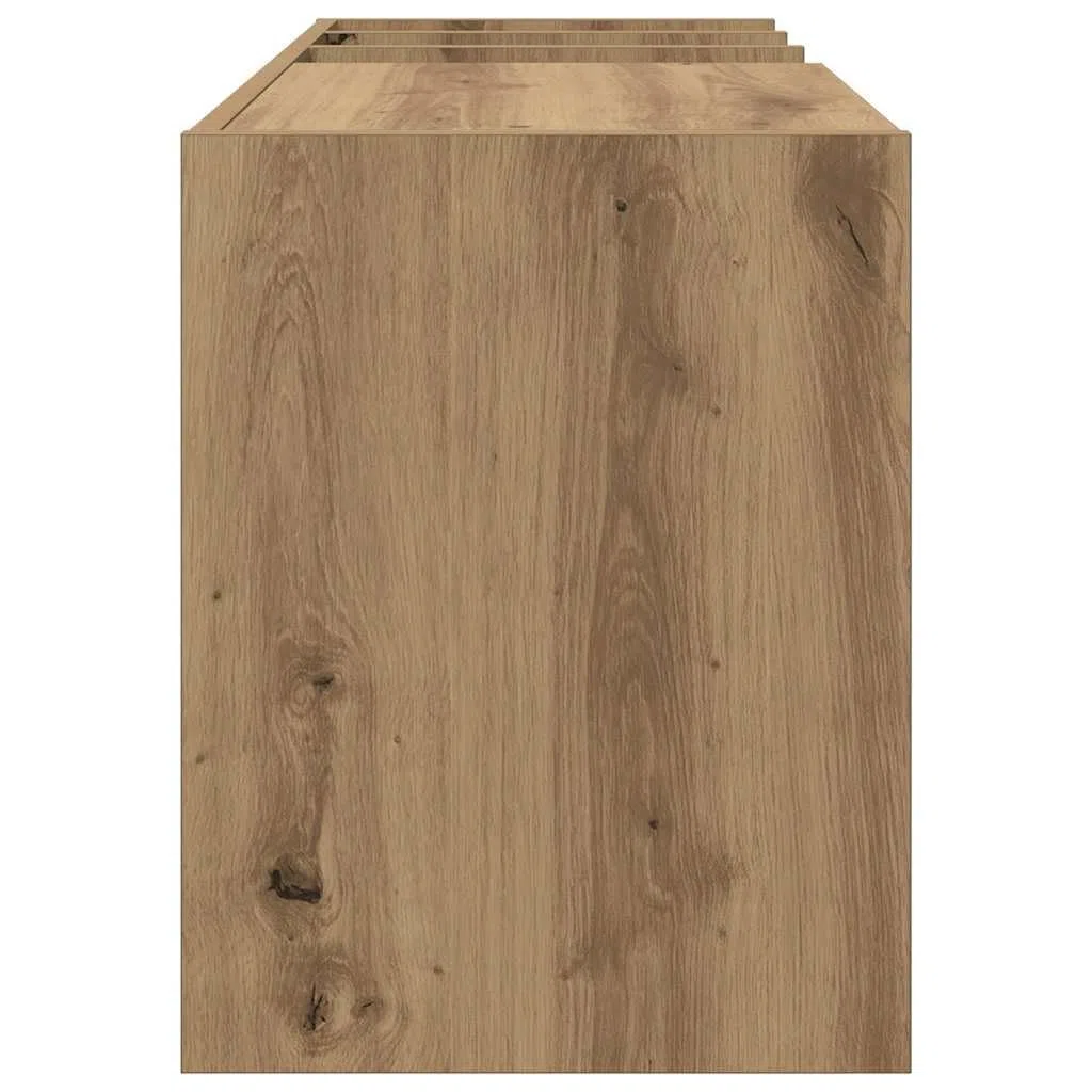 Genérico Mueble para Discos de Vinilo Roble Artesanal 78.5 x 35 x 45 cm,Mobiliario,Armarios y Almacenamiento,Almacenamiento para CD y DVD,891079