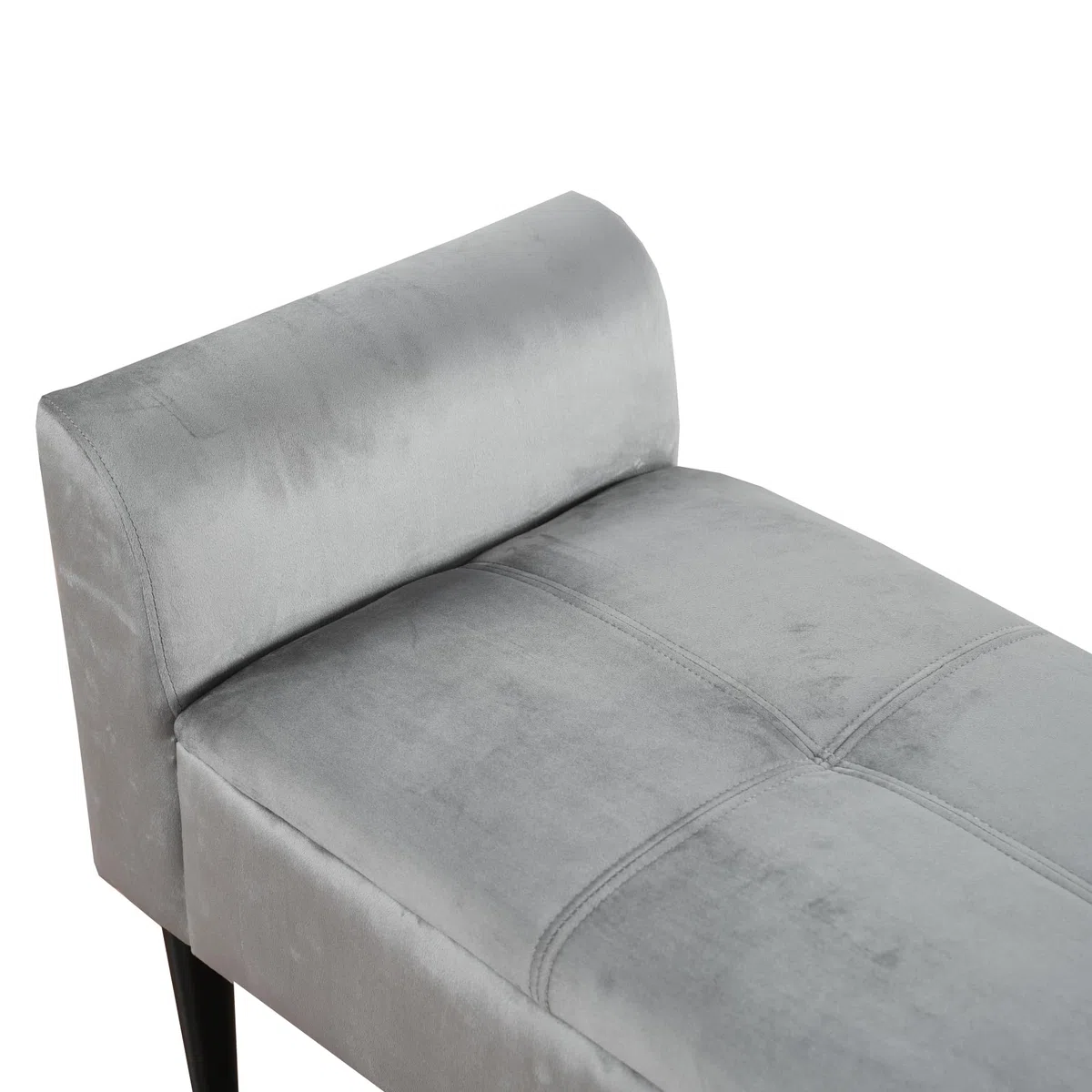 Bancos tapizados con reposabrazos, reposacabezas, cama, taburetes, cama para dormitorio, bancos de piano, comedor con estampado acolchado, terciopelo, tablero DM, gris