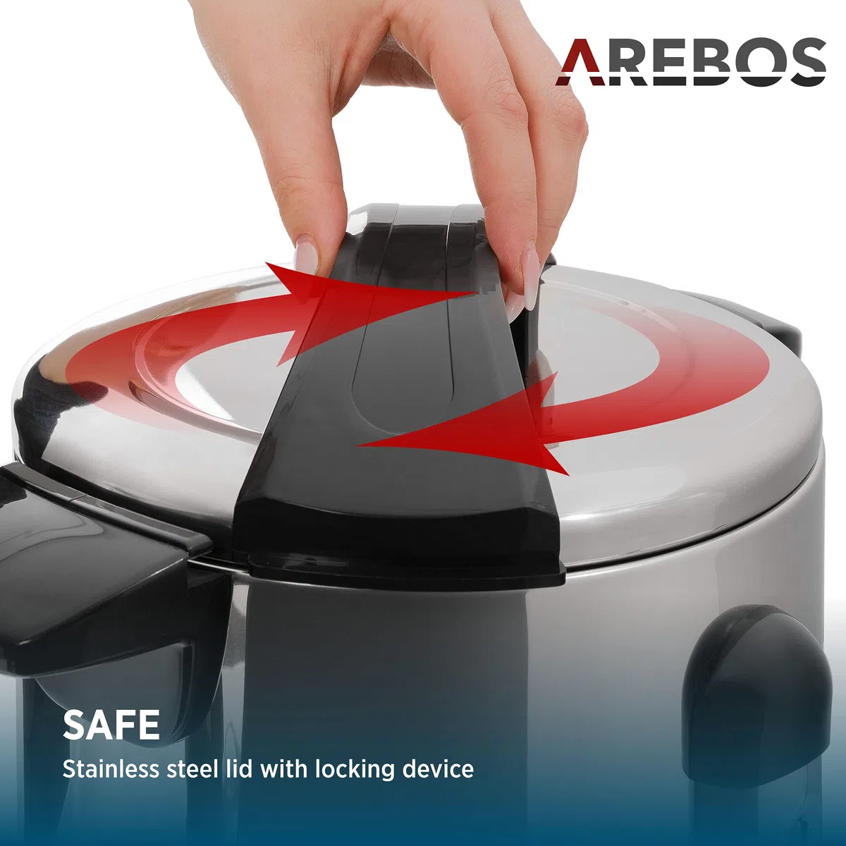 Arebos Cocina eléctrica para vino caliente 1650 W | 20 L | Hervidor para Vino Caliente | Dispensador con grifo de salida | termostato y protección contra sobrecalentamiento | Acero inoxidable